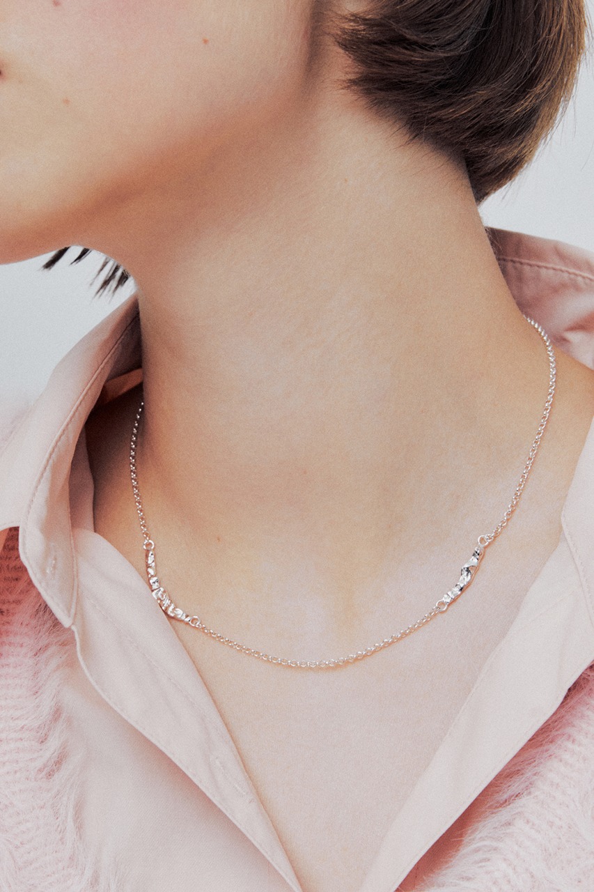 RUFFLE CHAIN NECKLACE (silver925)